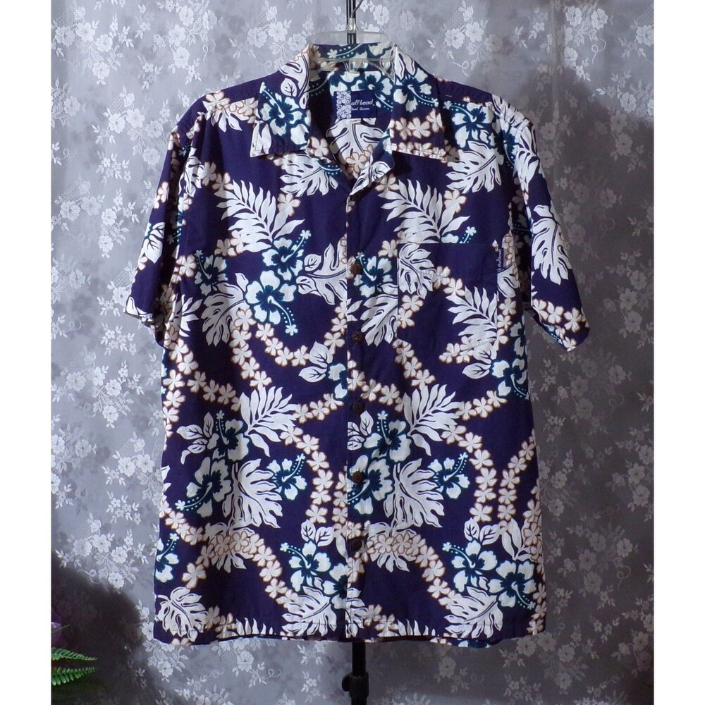 Vintage 90s Hawaiian Shirt 1990s Floral Tropical Summer Retro Resort Size Small